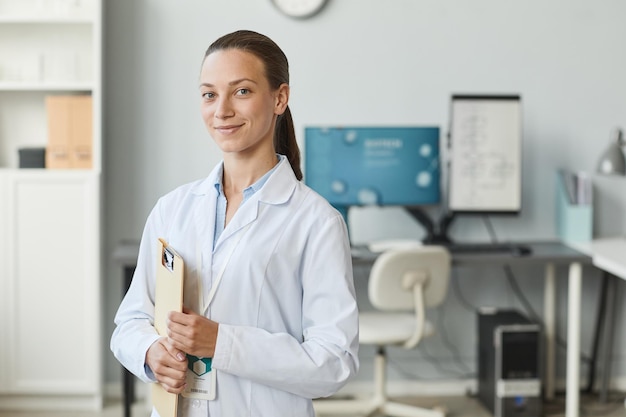 Portrait of Young Woman in Laboratory