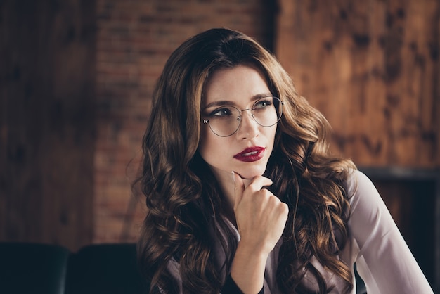 Portrait young woman at office