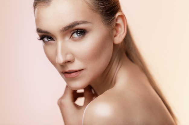 portrait of a young woman posing