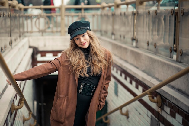 portrait of young woman on the street