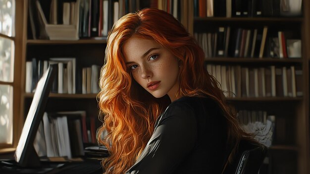 Photo portrait of a young woman with vibrant hair