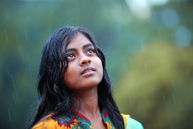 Portrait of young woman