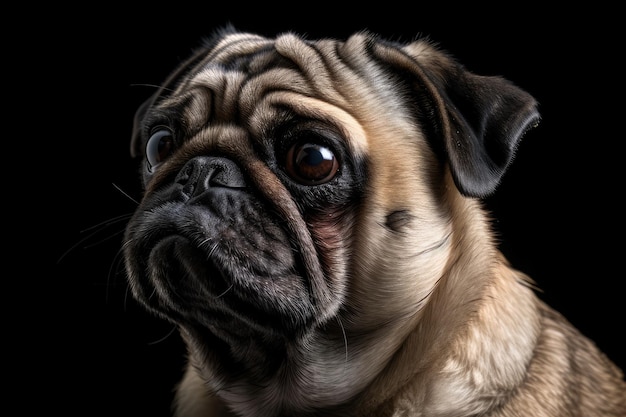 Portraits of pugs