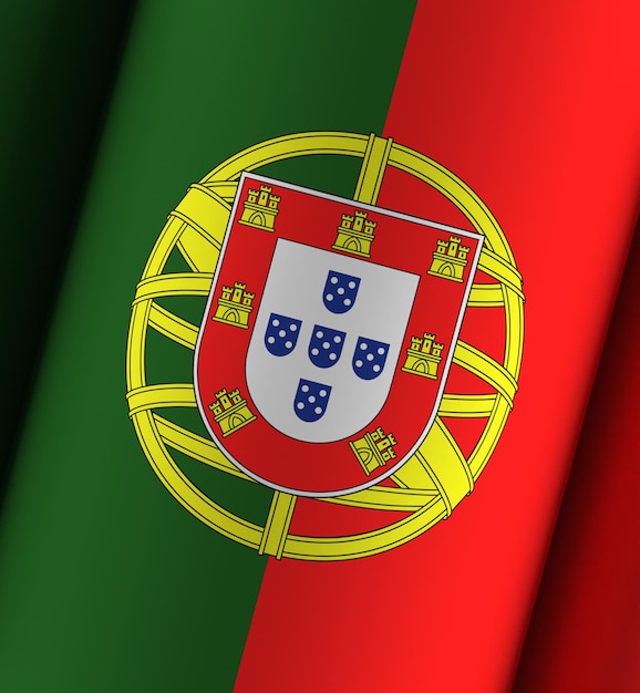 Portugal flag dramatic background full