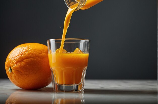 Posh Pouring Captivating Orange Juice Elegance