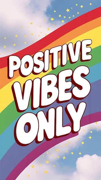 Positive Vibes Only Tshirt Design Motivational Quote IllustartionTypographyBannerPoster