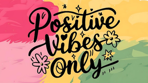 Photo positive vibes only tshirt design motivational quote illustartiontypographybannerposter