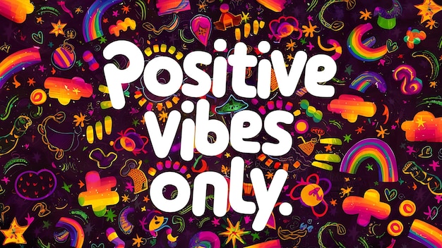 Photo positive vibes only tshirt design motivational quote illustartiontypographybannerposter