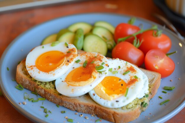 post workout colorful toast snacks flatlay breakfasthealthy eating