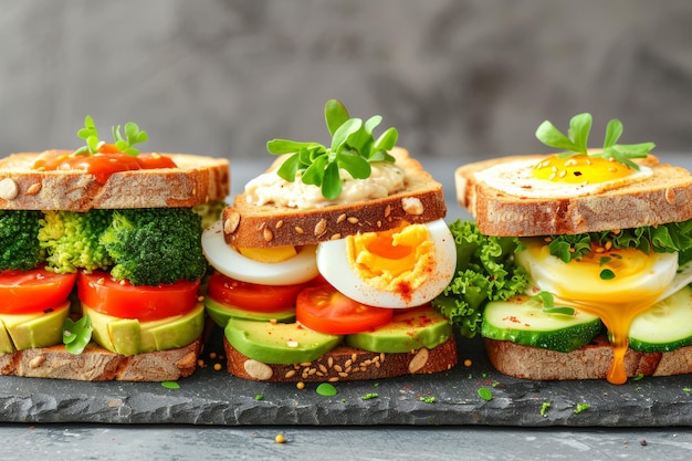 post workout colorful toast snacks flatlay breakfasthealthy eating