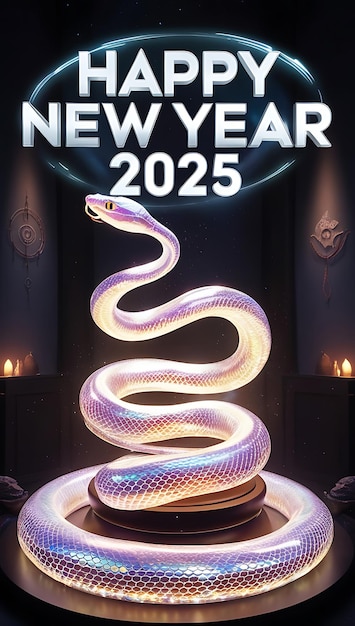 poster for 2025 year new years eve with a snake