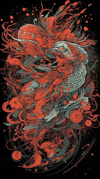 A poster for the album the year of the rooster.