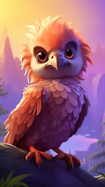 A poster for an anime character called an owl.