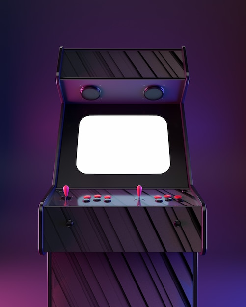 Poster arcade machine, retro wave style!