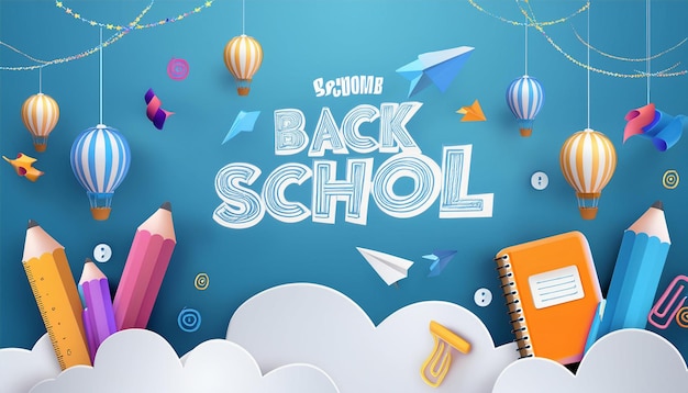 a poster for back to school with the words back back to school written on it