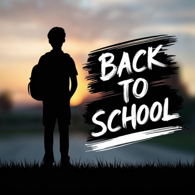 a poster for back to school with the words back to school written on it