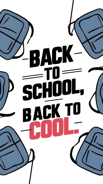 Photo a poster for back to school with the words back to school written on it