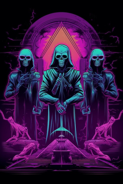 A poster for the band death by the dark angels.