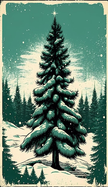 A poster for the band's christmas tree.