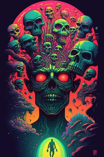 A poster for the band's dead skull