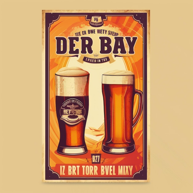 Photo a poster for a bay bay beer called bay bay