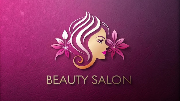 Photo a poster for beauty salon with a purple background