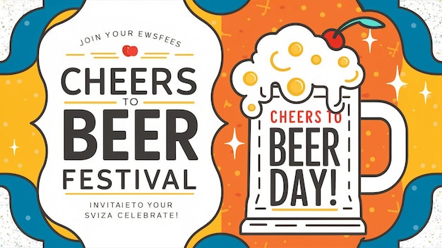 a poster for beer festival with a picture of a beer that saysbeeron it