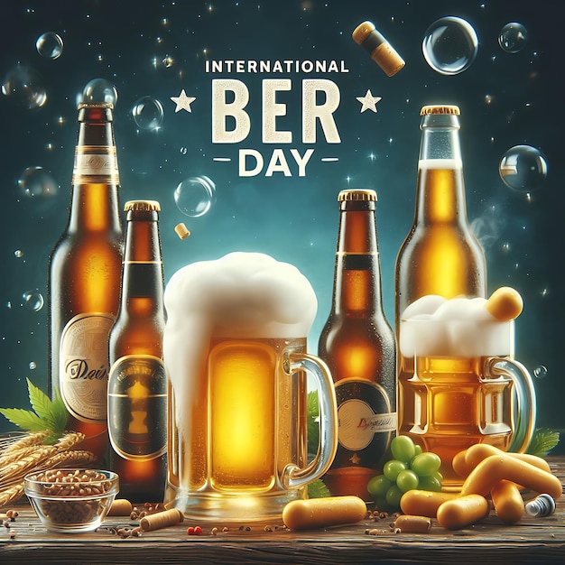 a poster of beer with the words  beer day  on it