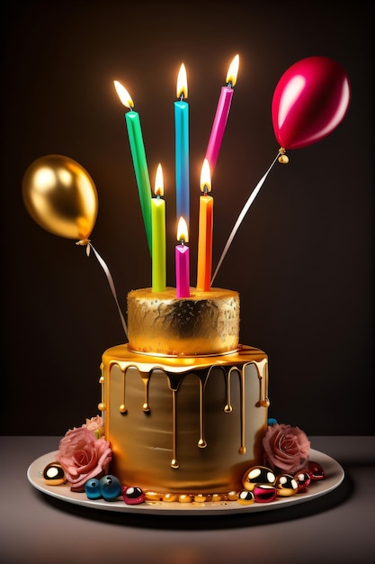 A poster of birthday cake candles for happy birthday