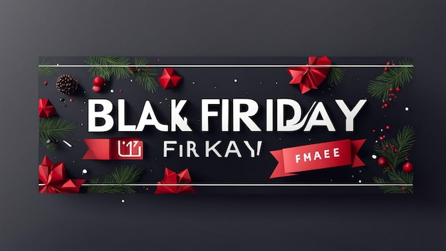 Photo a poster for black friday friday is displayed on a black background