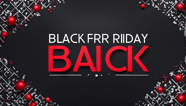 Photo a poster for black friday is displayed with the words black friday on it