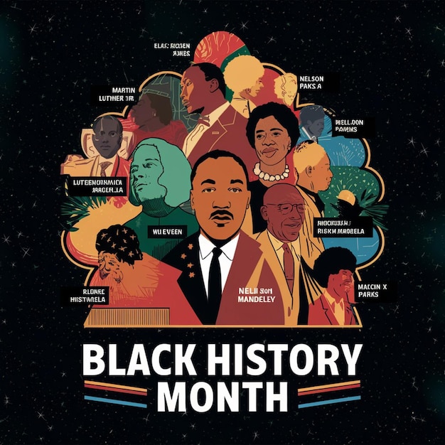 Photo a poster for black fridays history month