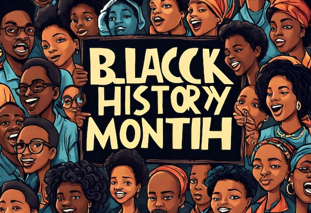 Photo a poster for black fridays history month