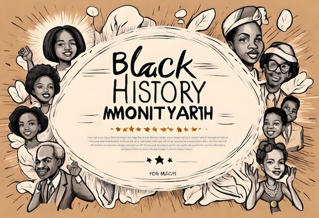 Photo a poster for black history history history of black history