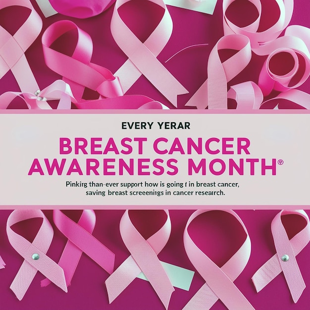 a poster for breast cancer month