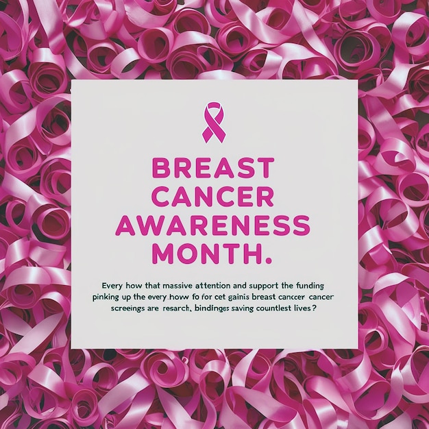 a poster for breast cancer month