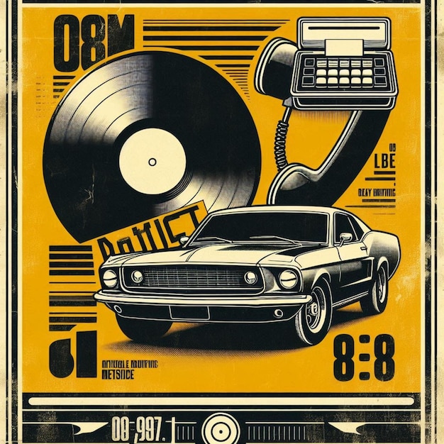 a poster for the car show the time of 9 00