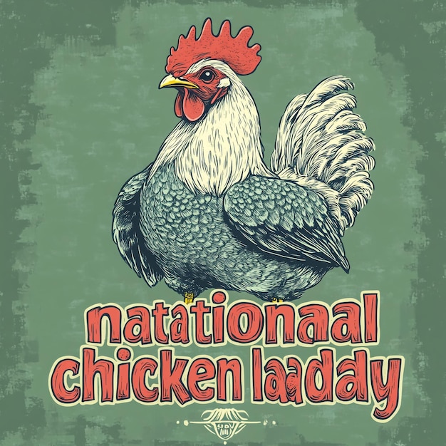 Photo a poster of a chicken that says national chicken