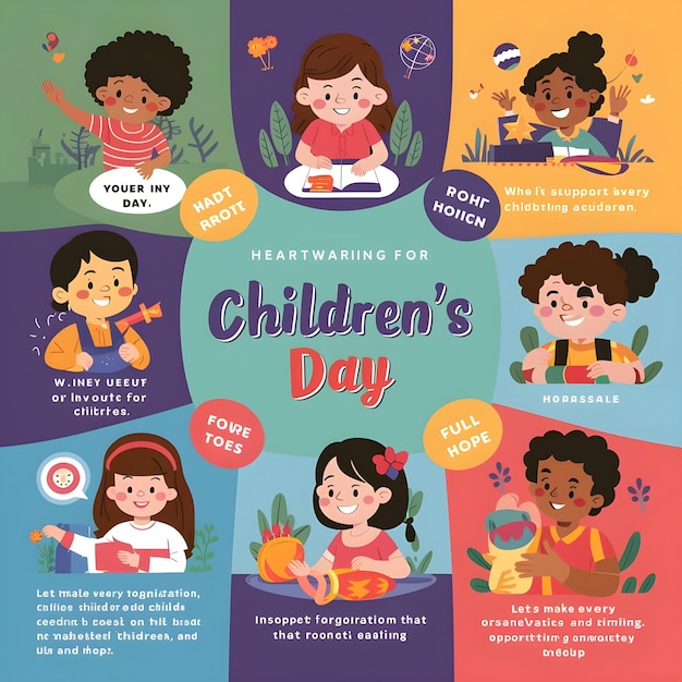 a poster for childrens day activities for children