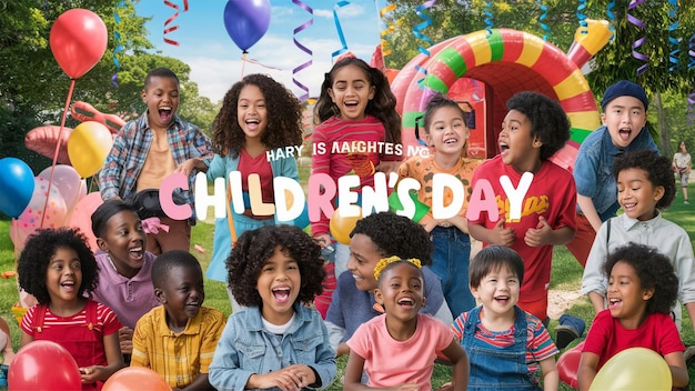 a poster for childrens day is day day day day