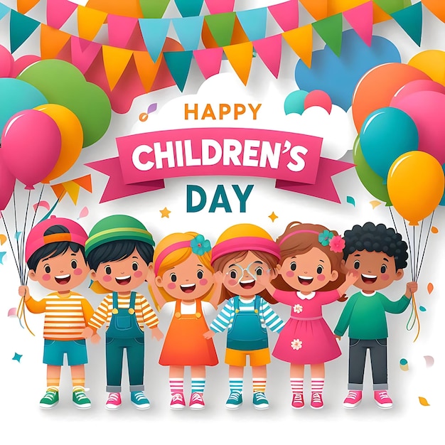 a poster for childrens day is written by children