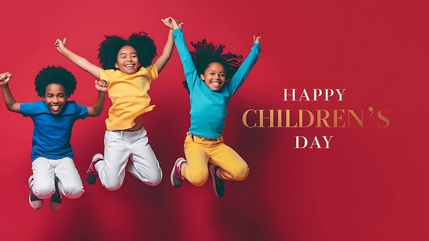 a poster for a childrens day with the words happy children