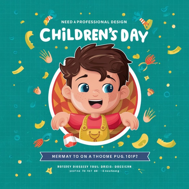 a poster for childrens days day is about childrens day