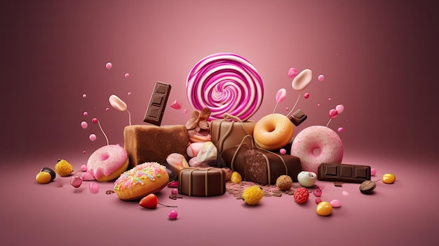 A poster for a chocolate store called donuts and donuts.