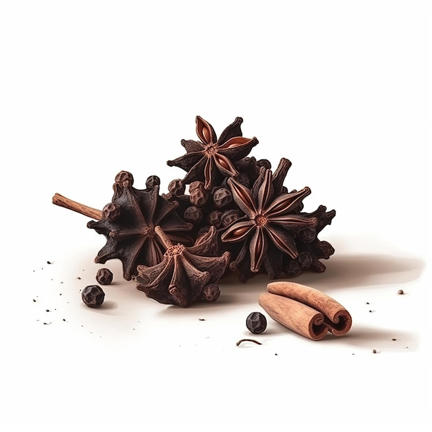 A poster of cinnamon sticks with star anise on it