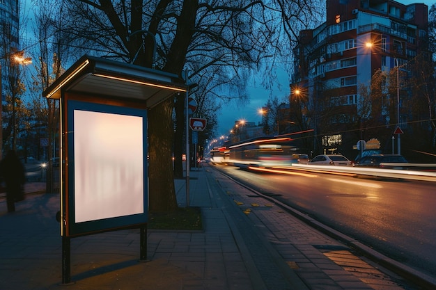 Poster In City Bus Stop