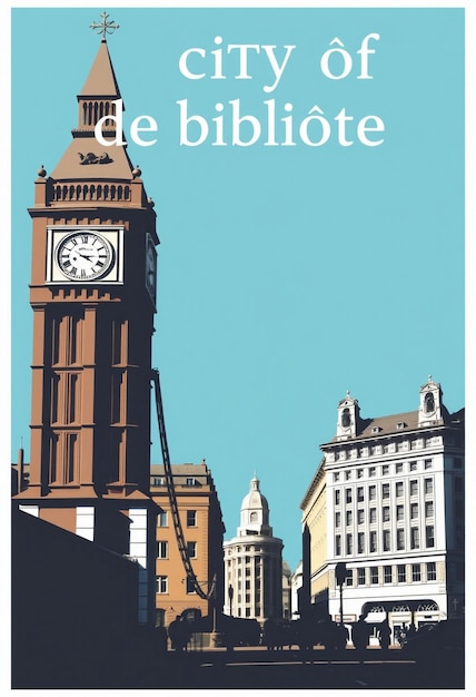 Photo a poster for a city of london that says quot de bibliote quot