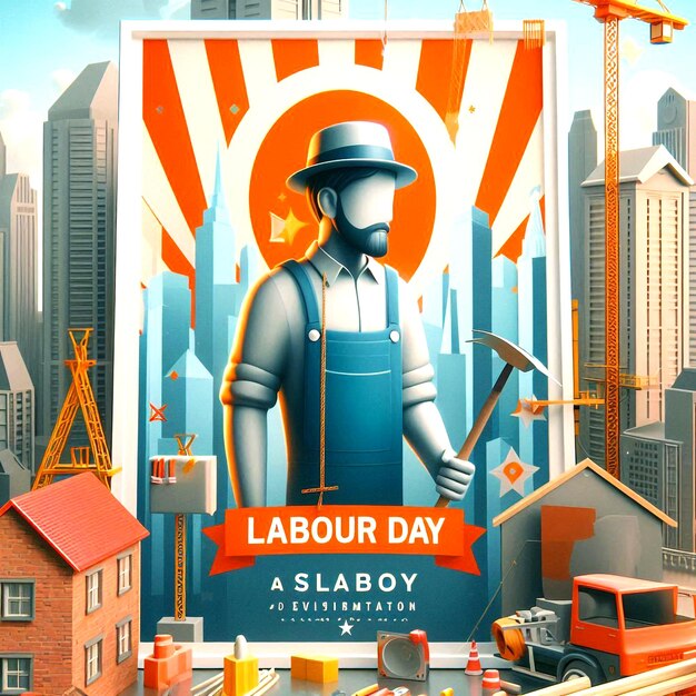 a poster for a construction site that says  a day