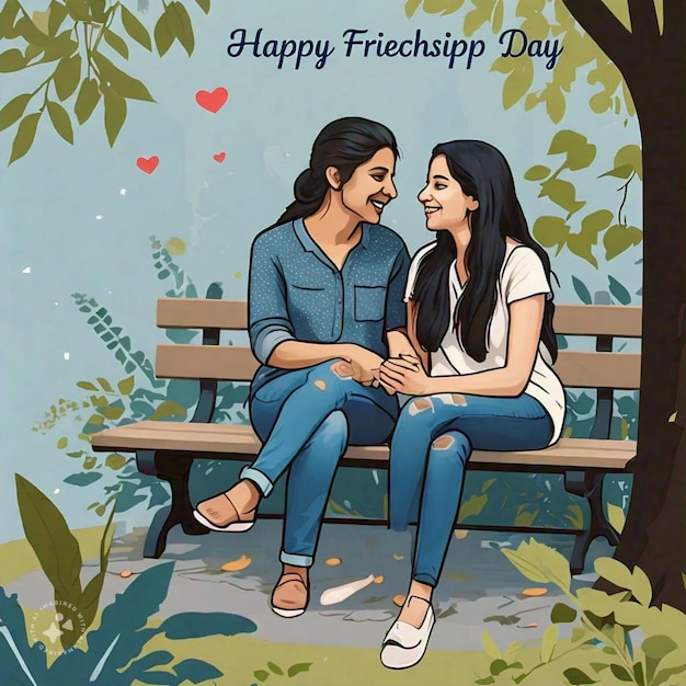 a poster for a couple that says happy friendship