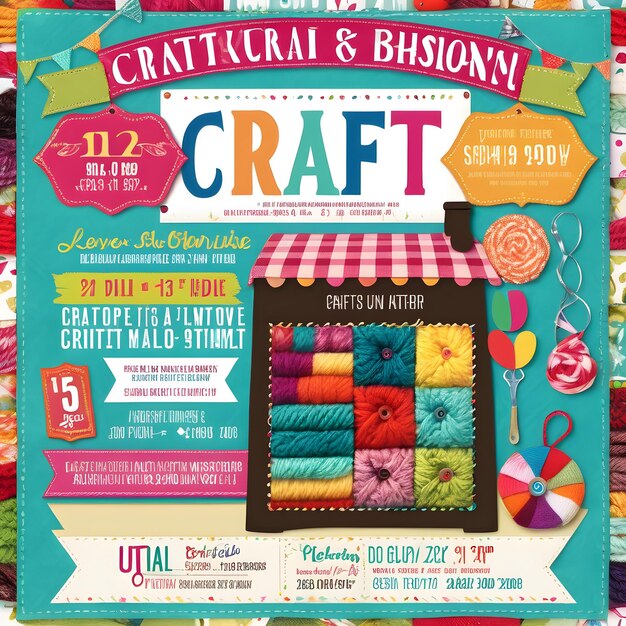 Photo a poster for craft and craft crafting